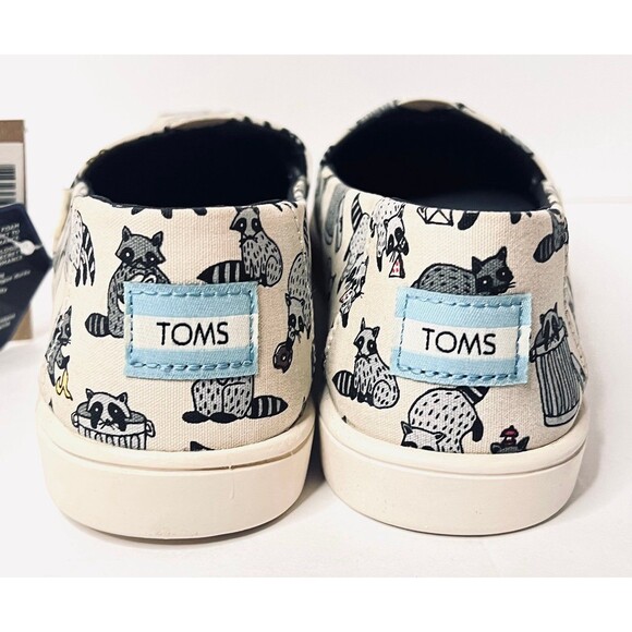 TOMS Women’s 8 Natural Raccoon Print Alpargata Cupsole Slip-On – NEW - Picture 10 of 12